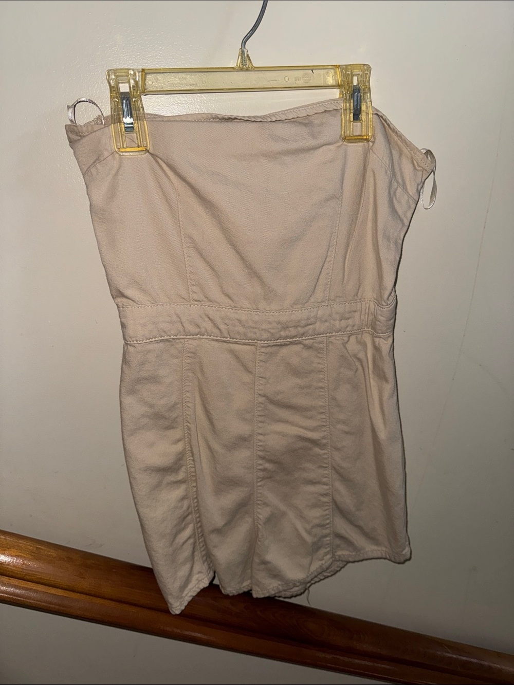 Strapless Cream Romper